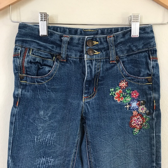 🌼mary-kate & ashley Boho Embroidered Jeans Sz 7🌼 - Picture 8 of 8